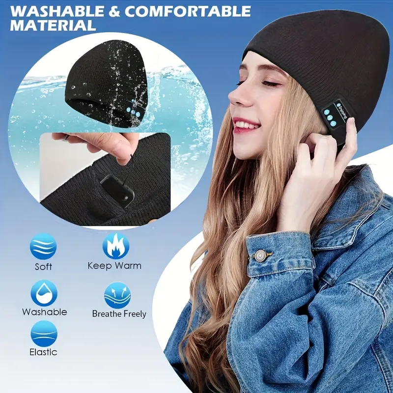 GORRO CON BLUETOOTH Y CARGA USB